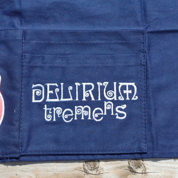 DELIRIUM TREMENS 3 Pocket Waist Bar Apron NEW Embroidered Elephant - Picture 2 of 5